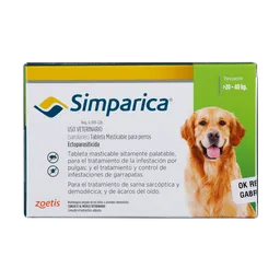 Simparica Trio Tableta Perro - 20 - 40 Kg