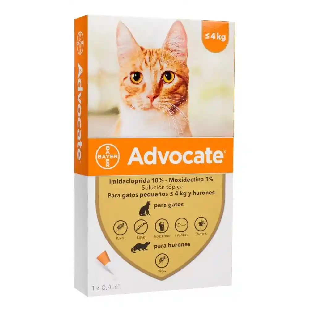 Advocate Topico Gatos - Hasta 4 Kg