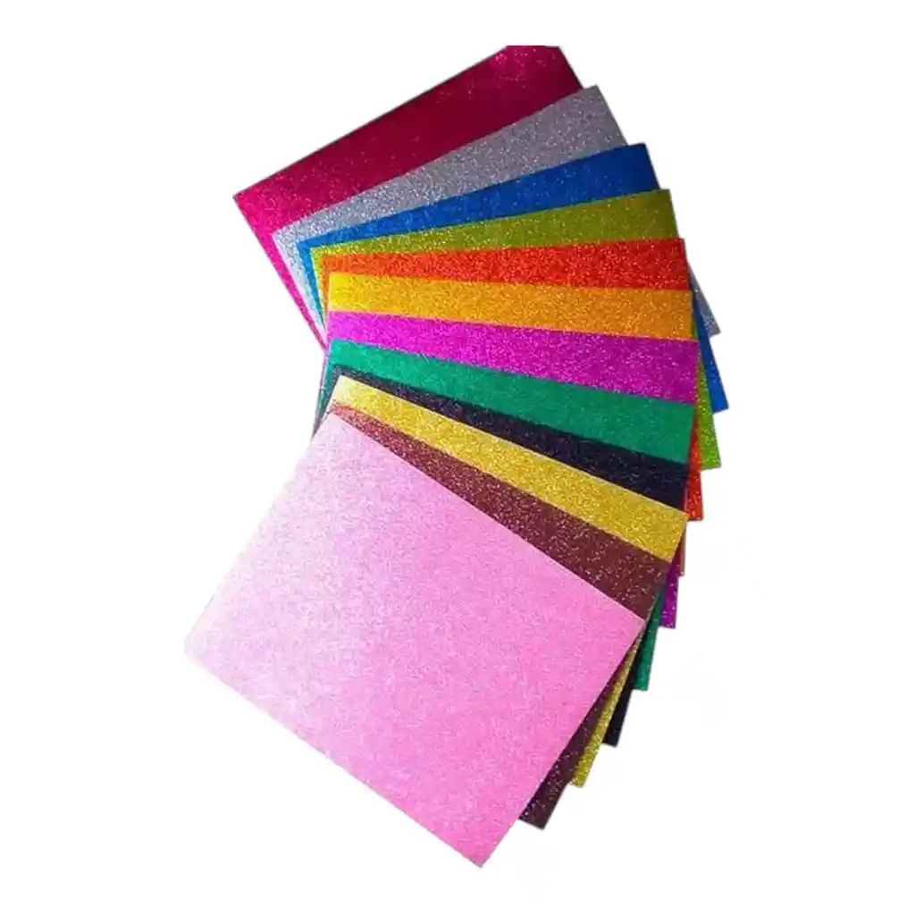 Foamy Escarchado 1/8 *10 Colores Surtidos