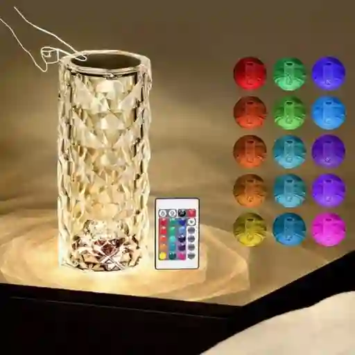 Lampara Diamond Rose Led Recargable Tactil