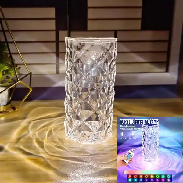 Lampara Diamond Rose Led Recargable Tactil