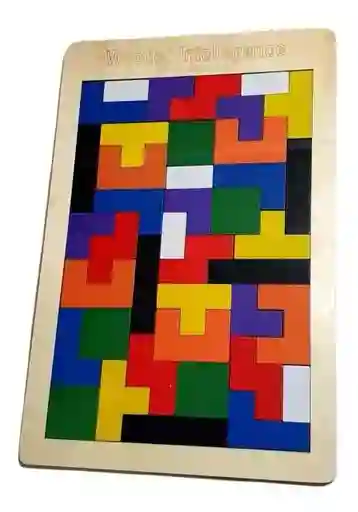 Juego Didáctico Tangram Puzzle Rompecabezas De Bloques De Madera de colores