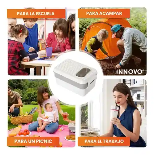 Portacomida Recipiente Para Alimentos 2 Pisos Libre Bpa