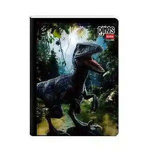 Cuaderno Cuadriculado Scribe Cosido 100 Hojas Diseño Dinosaurios Con Stickers Para Hombre