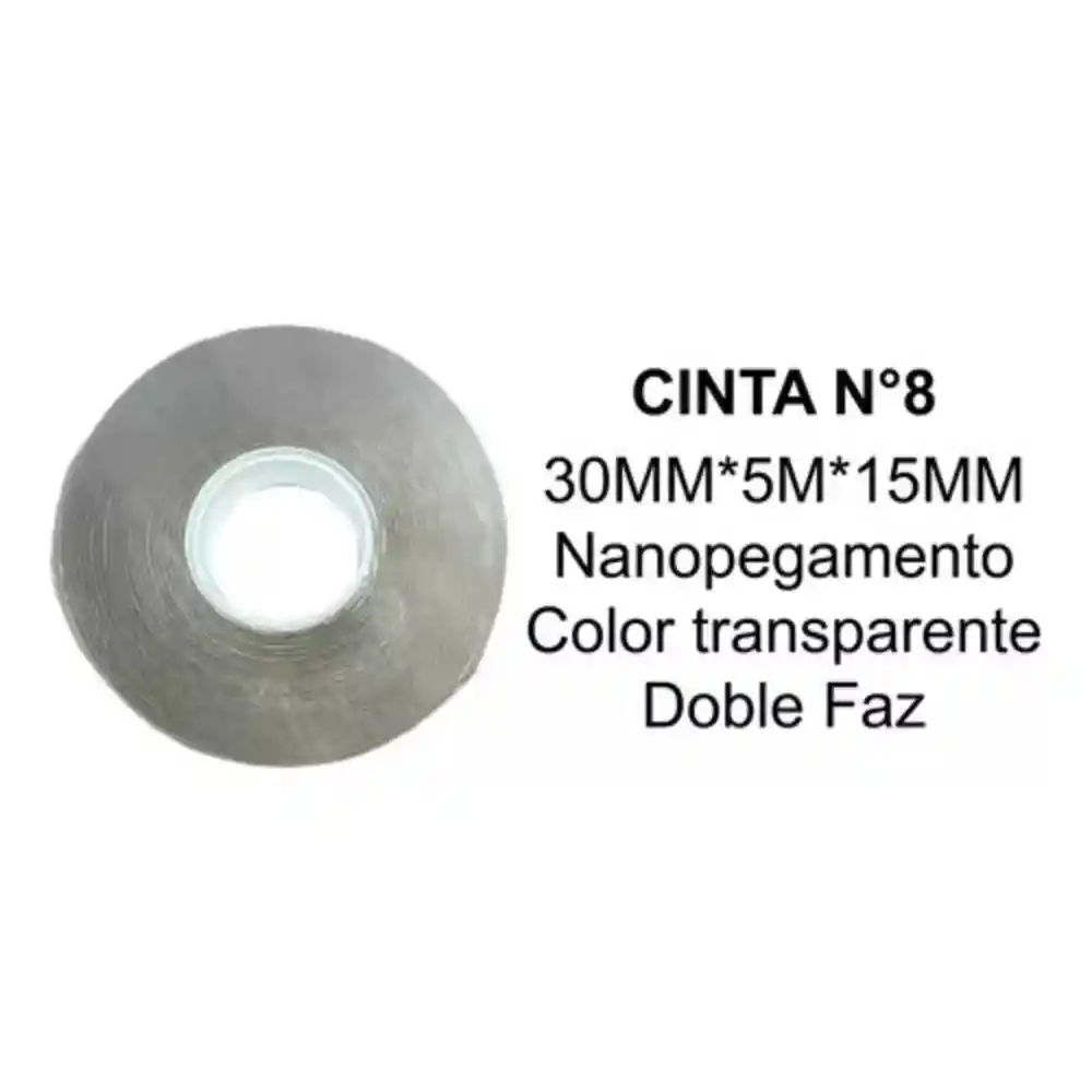 Cinta Doble Faz Adhesiva Transparente Reutilizable X 5mt N°8