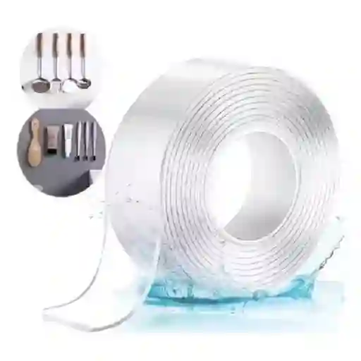 Cinta Doble Faz Adhesiva Transparente Reutilizable X 5mt N°8