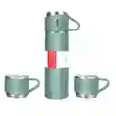 Termo Botella Térmica Bebida Agua Acero Inoxidable + Vasos