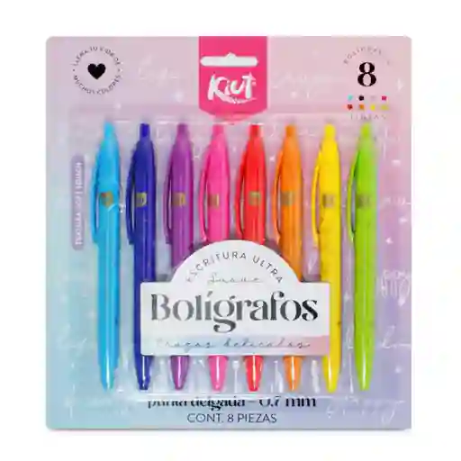 Boligrafo Kiut 0.7 *8 Unidades