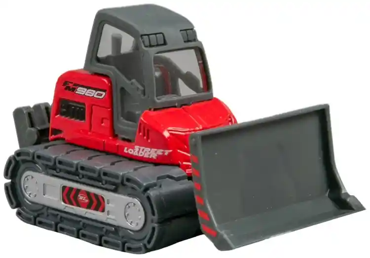 Carro A Escala Bulldozer Street Loader Rojo Maisto Diecast