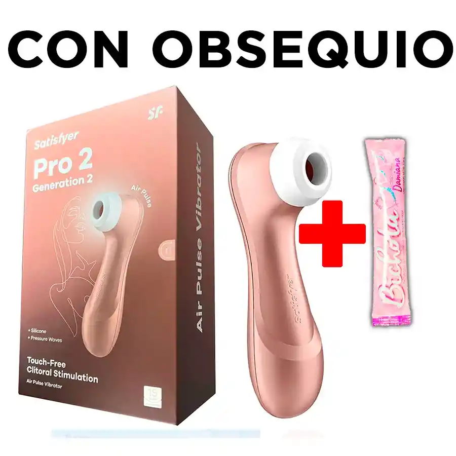 Satisfyer Pro 2 + Obsequio Succionador Clitoris Vibrador Orgasmo Femenino #1 Mundial Orgasmico Succiona Aire