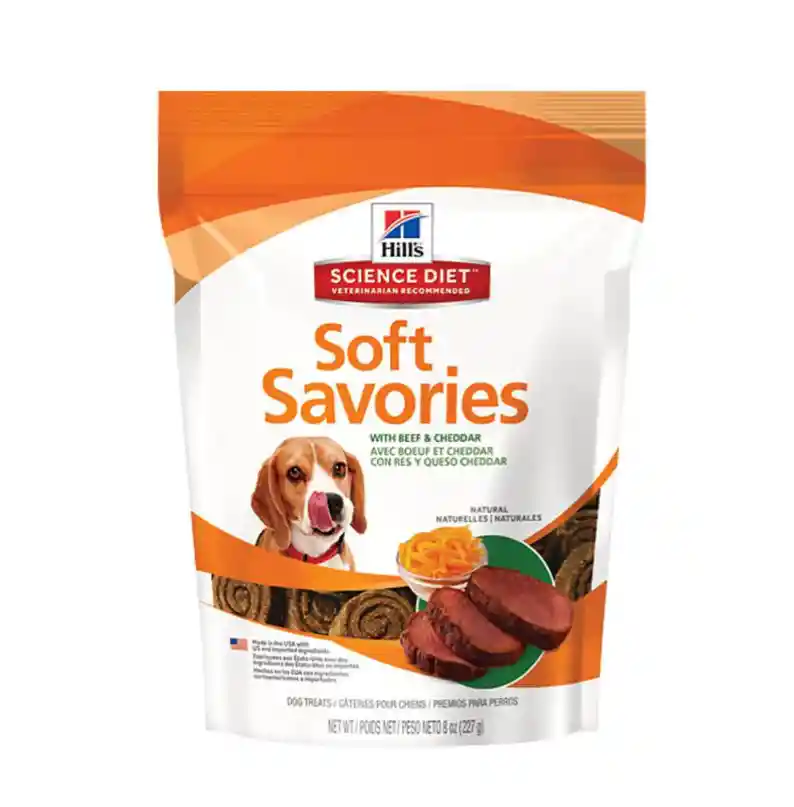 Hills Dog Snack Soft Savories Beef Cheddar 8 Oz / 227 Gr