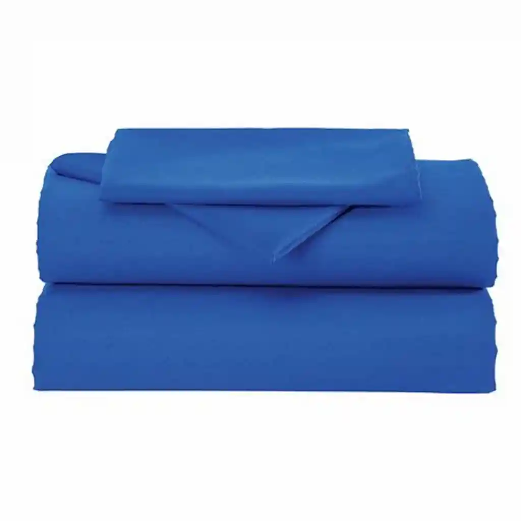 Juego De Sábanas Para Cama King(2x2) Confort Y Suavidad Color Azul