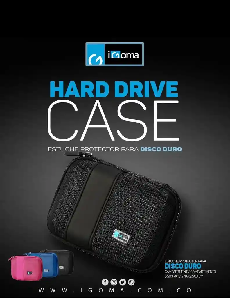 Estuche Protector Para Disco Duro Talla S Igoma
