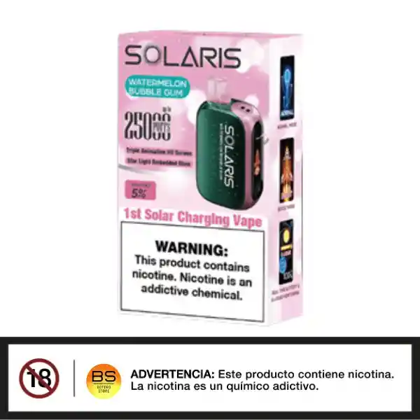 Vape Solaris Watermelon Bubble Gum 25000 Puffs