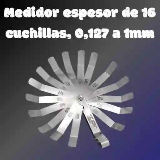 Medidor De Espesores De 16 Cuchillas, 0,127 A 1mm