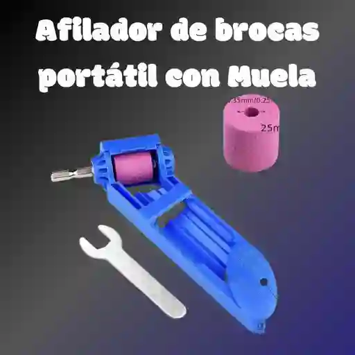 Afilador De Brocas Portátil Con Muela