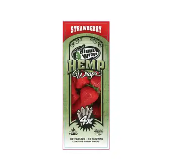 Blunt Wrap Hemp Wraps Strawberry X4