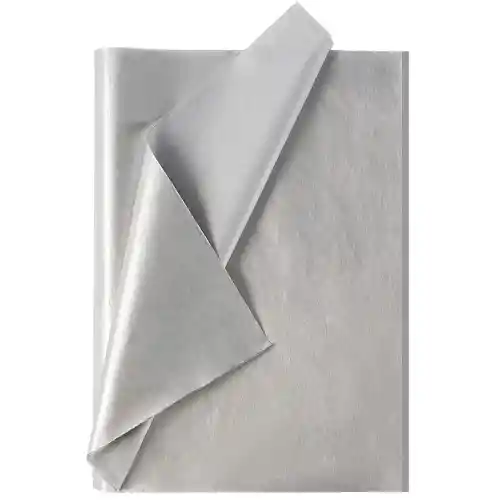 Papel Seda Plateado Und