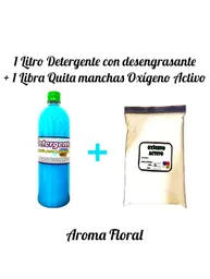 Combo Detergente Para Ropa Con Desengrasante Aroma Ariel X 1l + Quitamanchas Ropa Blanca Oxigeno Activo X Lb Linea Economica