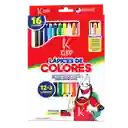 Colores Unipunta 12+3 Und 4 Mm + Tajalápiz Klipp