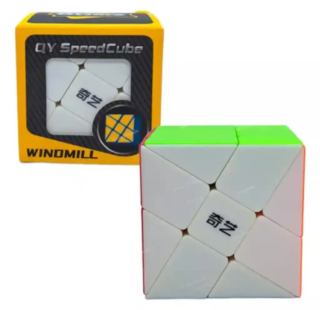 Cubo Rubik Windmill Lineas Negras Y Colores Intensos