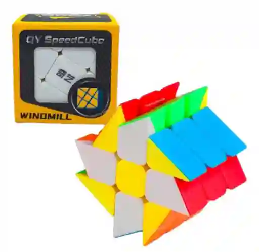 Cubo Rubik Windmill Lineas Negras Y Colores Intensos