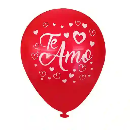 Bomba Globos R12 Rojo X 10 Con Corazones Y Letra Te Amo