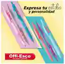 Boligrafo X12 Lapicero Tinta Negra Diseño Pastel Trazo Fino Semi-gel