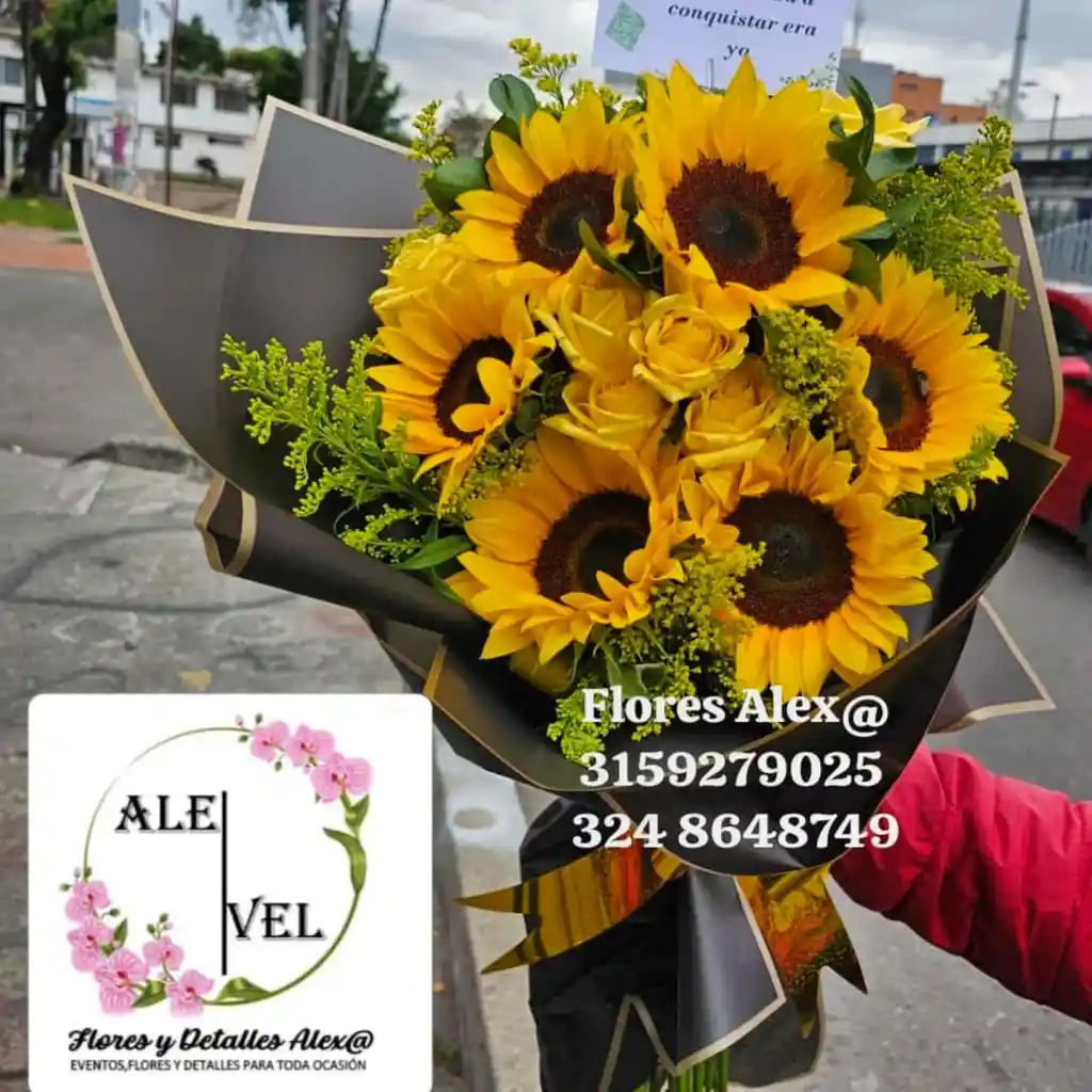 Girasoles En Bouquet