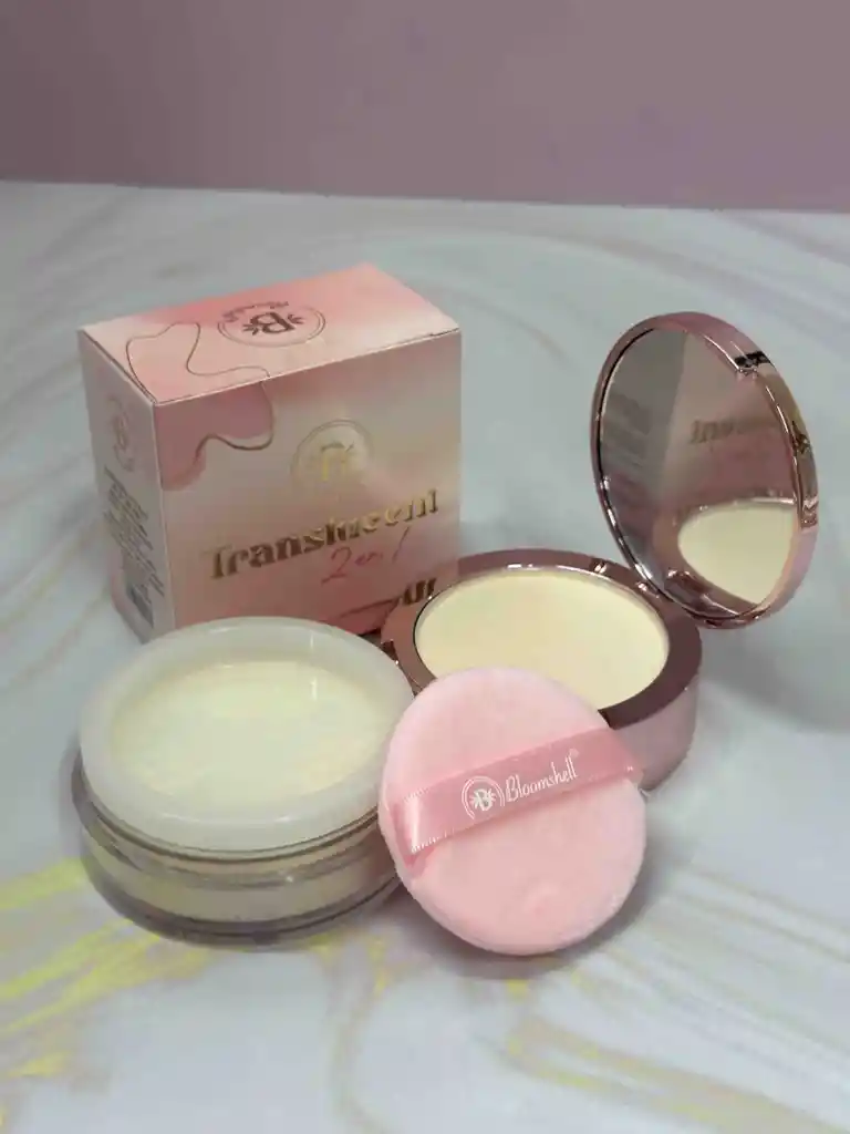 Polvo Suelto Y Compacto Bloomshell 2 En 1 Natural Grande