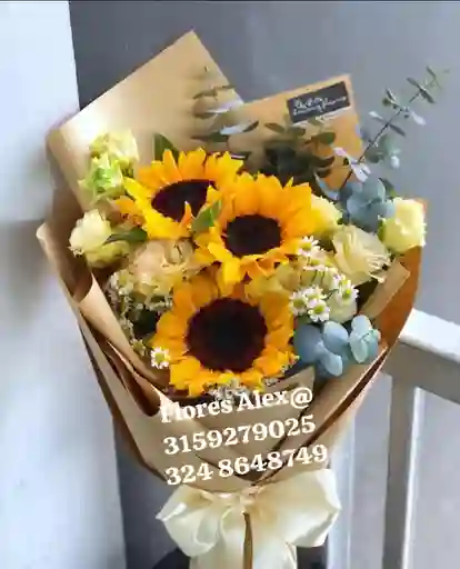 Girasoles En Bouquet