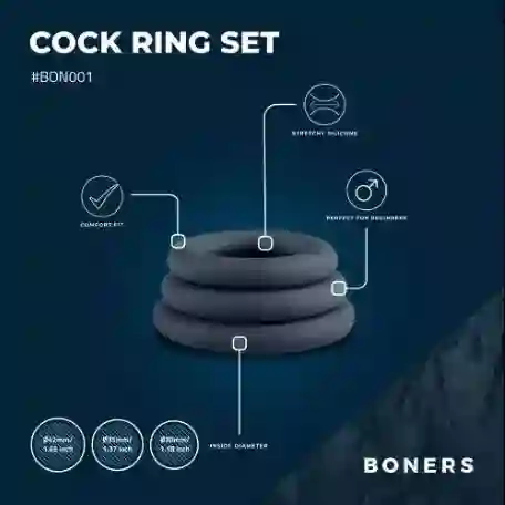 Set De 3 Anillos Boners