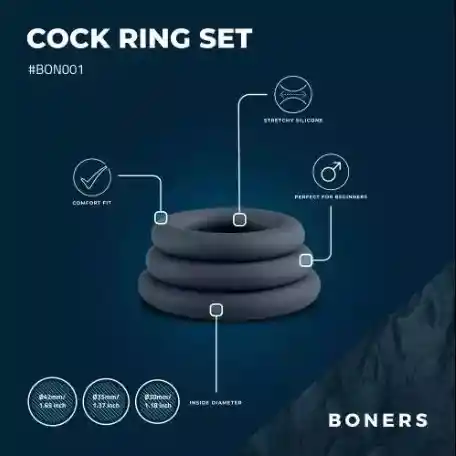 Set De 3 Anillos Boners