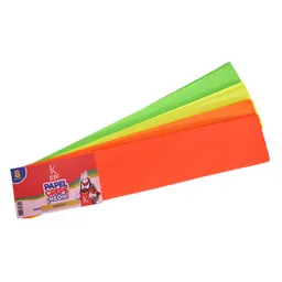 Papel Crepe Paqx8 Unid Neon Surtido