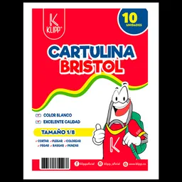 Cartulina Bristol Blanco Pqtex 10