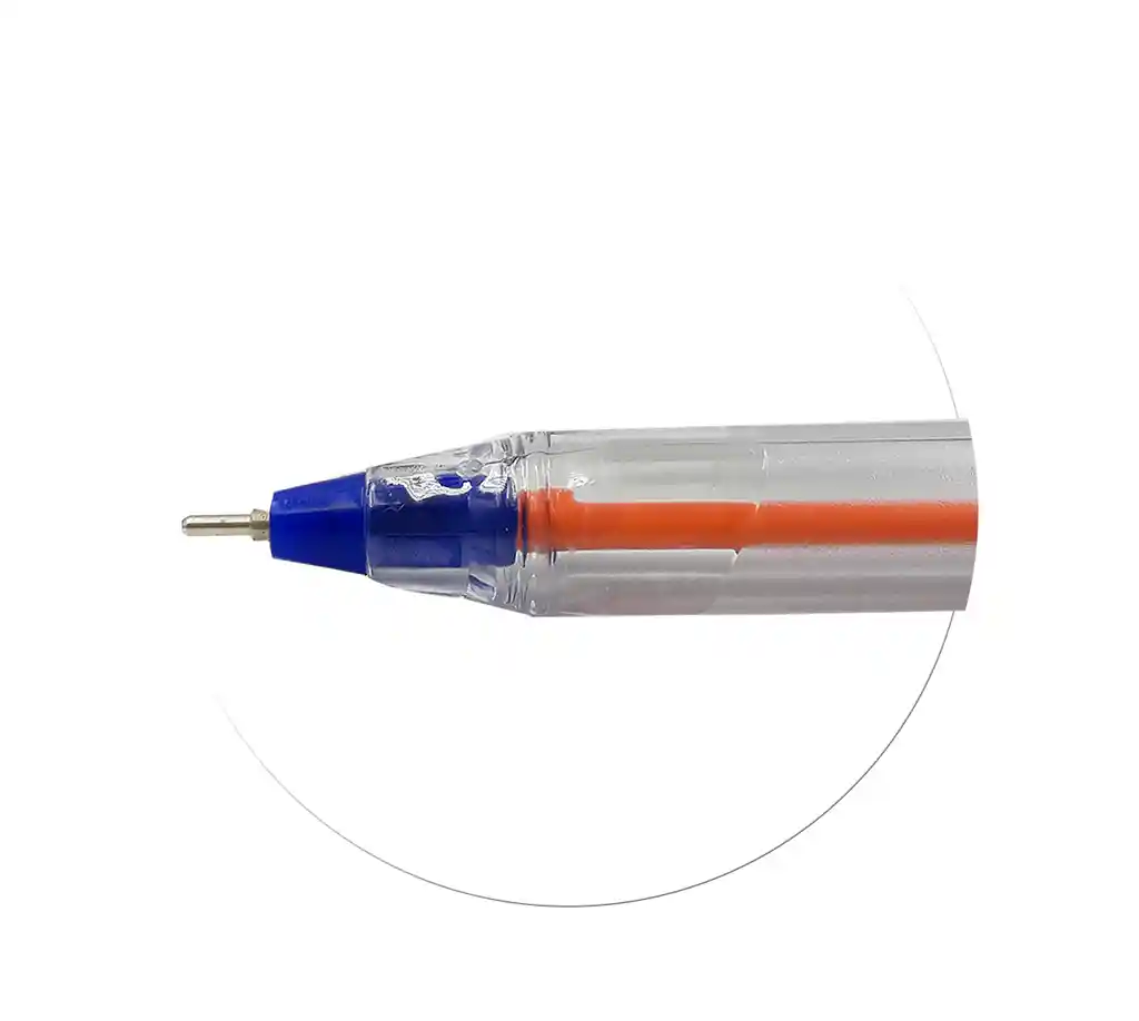 Caja Lapicero Azul Offi-esco Semi Gel Punta Fina 076 Con Tapa