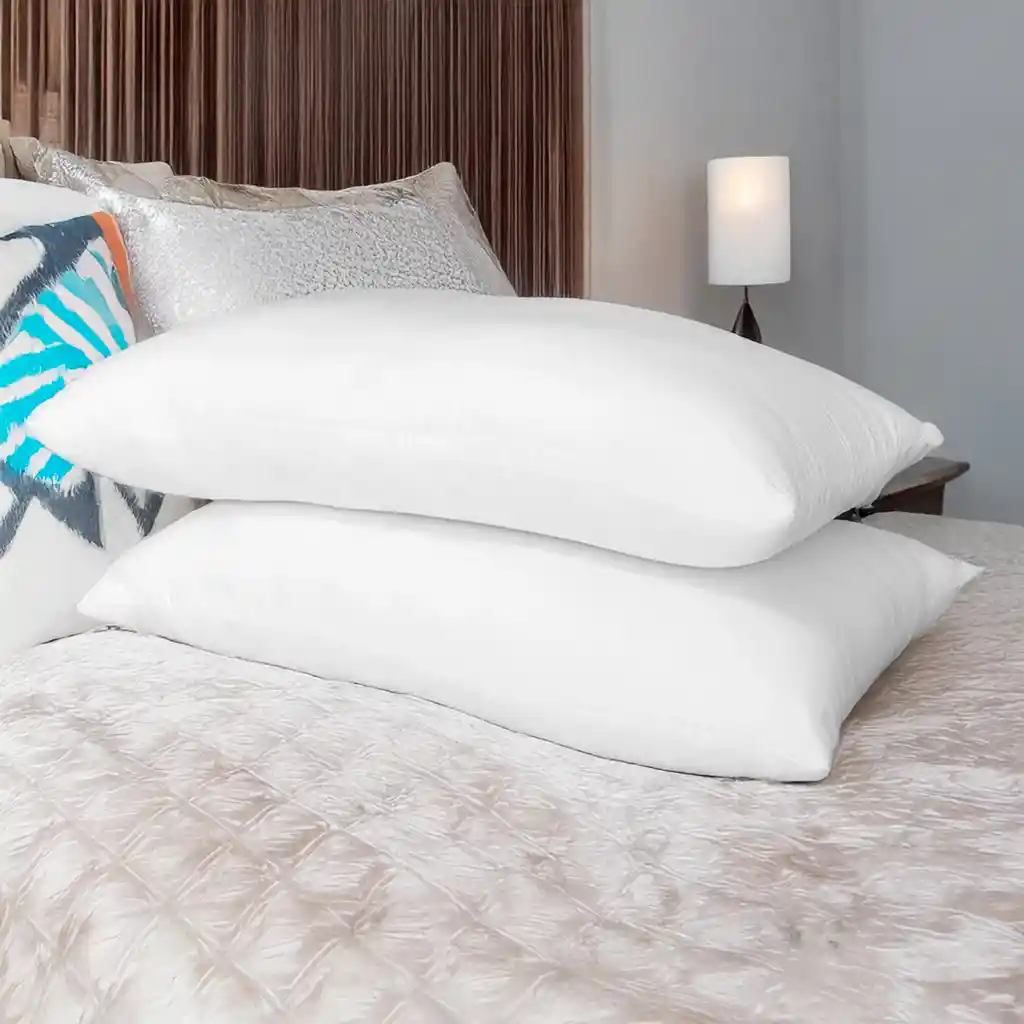 Set X 2 Almohadas Siliconada Hogareto 90x50 Cm Blanco