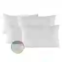 Set X 4 Almohadas Siliconada Hogareto 90x50 Cm Blanco