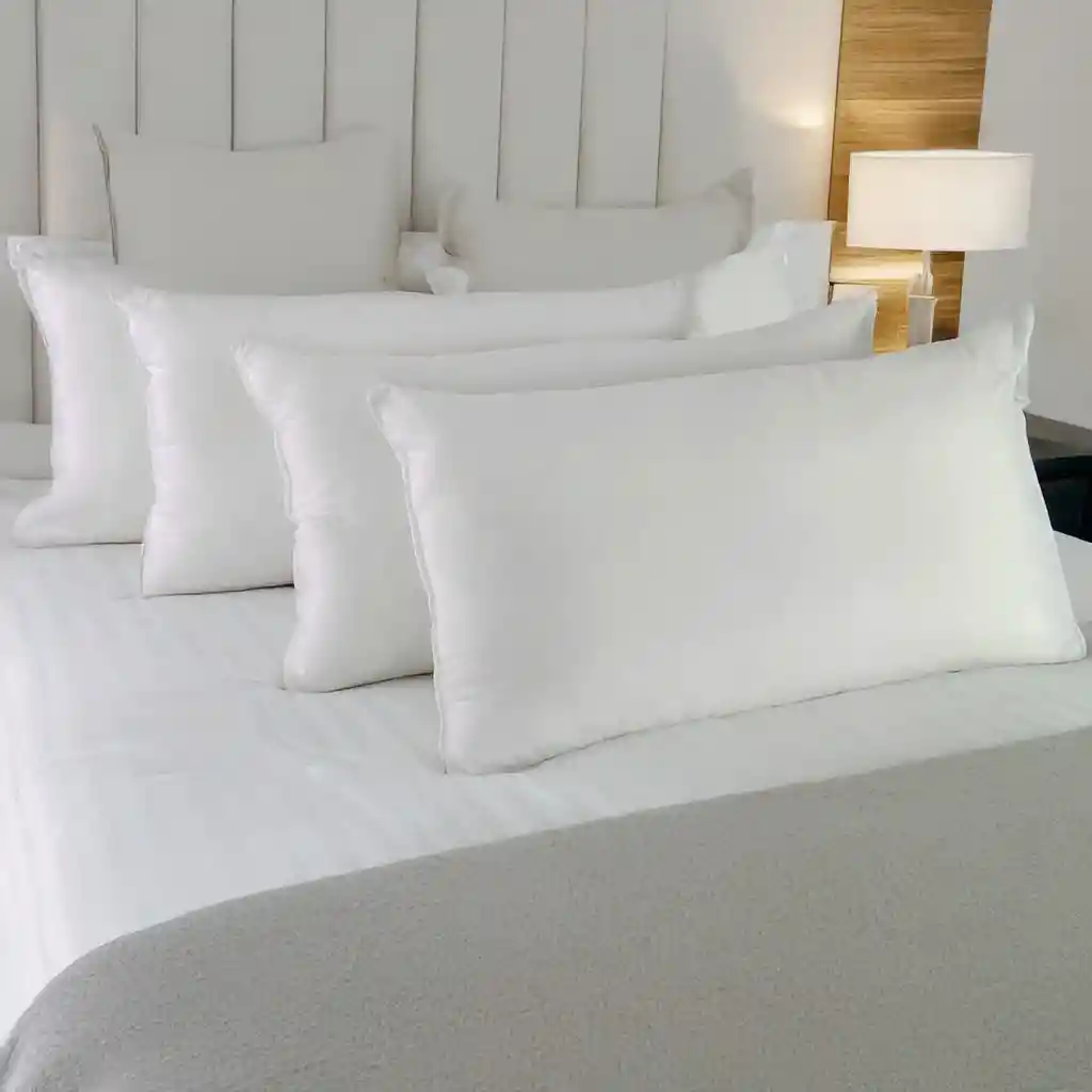 Set X 4 Almohadas Siliconada Hogareto 90x50 Cm Blanco