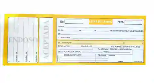 Letra De Cambio X 5 Unidades