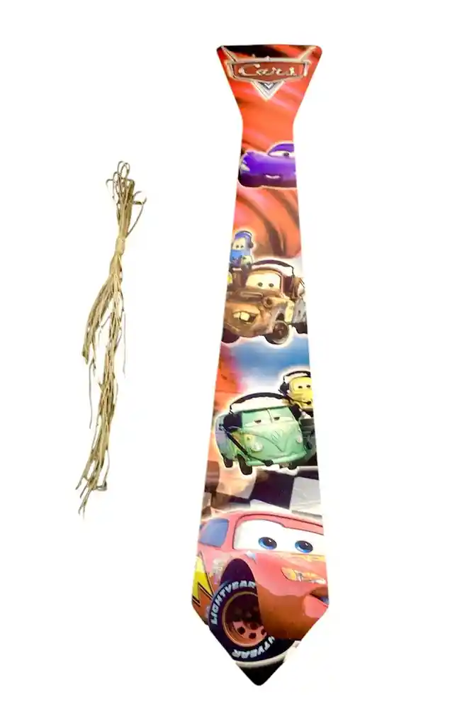 Corbata Cars De Carton Para Fiesta Paquete X 12 Unidades