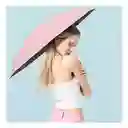 Sombrilla/paraguas Automática Con Filtro Solar Color Rosado