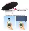 Sombrilla/paraguas Automática Con Filtro Solar Color Rosado