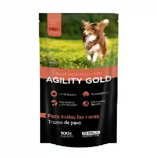 Pouche Agility Gold Perro Trozos De Pavo