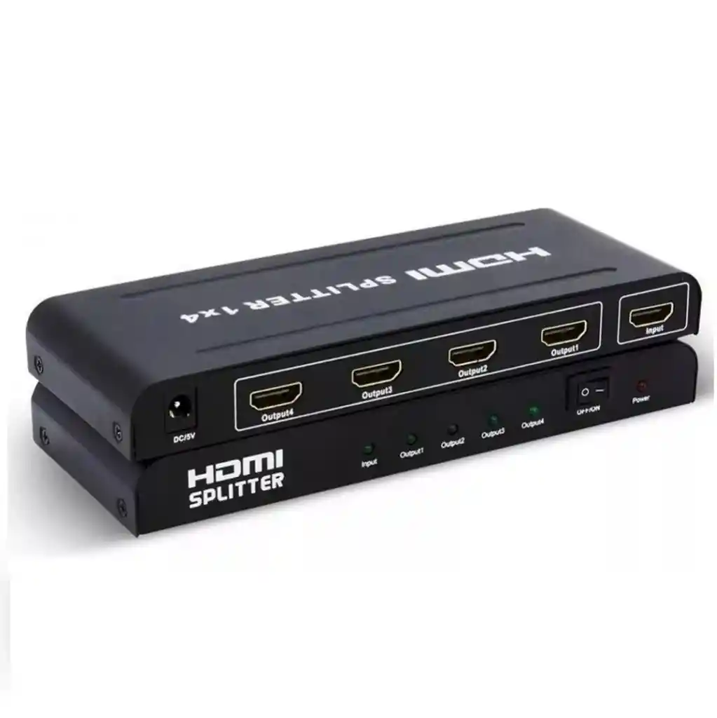 Splitter Hdmi 1x4 4k Uhd 2k Full Hd 3d C/ Fuente 4 Pantallas