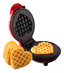 Waflera Mini Personal Guaflera Corazon Antiadherente 350 W