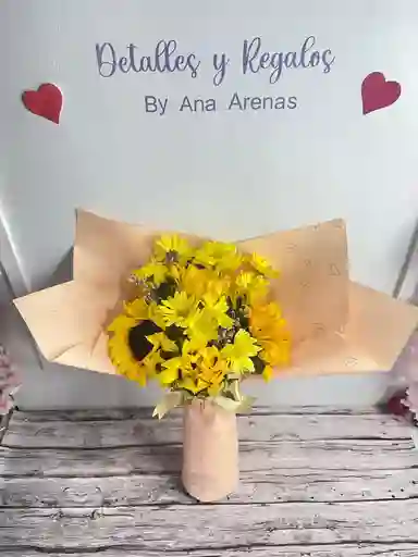 Ramo De Girasoles Y Margaritas