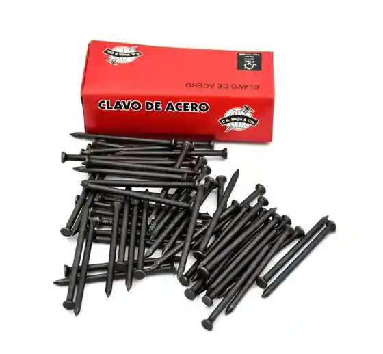 Clavo De Acero Liso, Puntilla De Hierro 2" X10 Und
