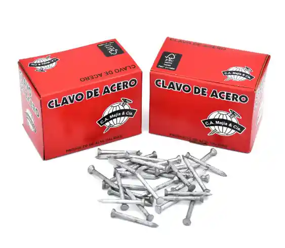 Clavo De Acero Vertical, Puntilla De Hierro 1-1/2" X10 Und