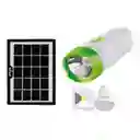 Kit Linterna Recargable 3w Portátil Liviana Con Panel Solar